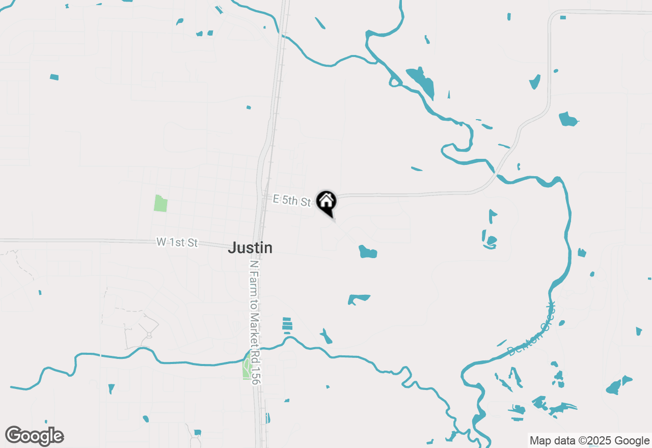 Map of 104 N Blue Bonnet Circle, Justin, TX 76247