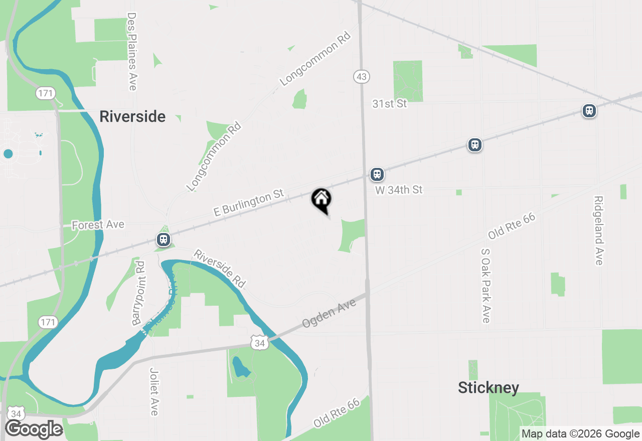 Map of 289 Lawton Road, Riverside, IL 60546