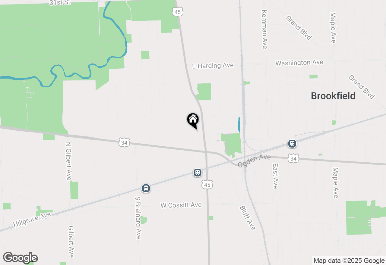 Map of 29 Brewster Avenue, La Grange Park, IL 60526