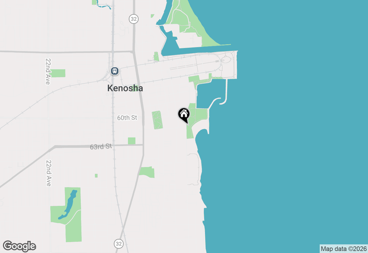 Map of 6036 3rd Ave, Kenosha, WI 53143