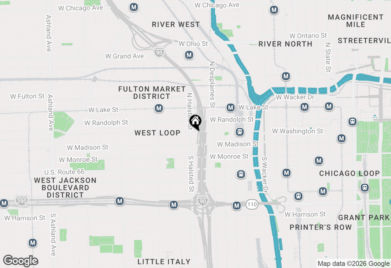 Map of 737 W Washington Boulevard #1904, Chicago, IL 60661