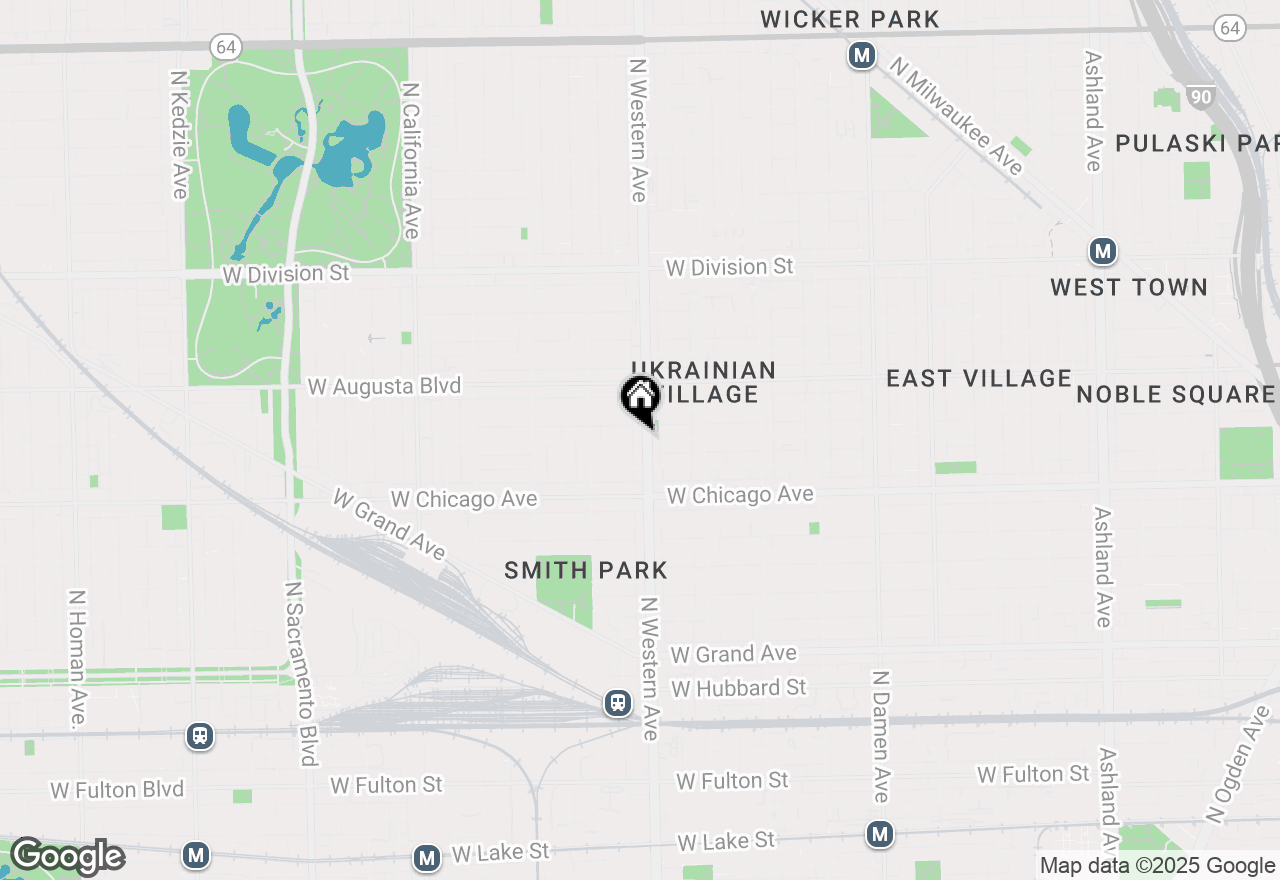 Map of 2405 W Iowa Street #206, Chicago, IL 60622