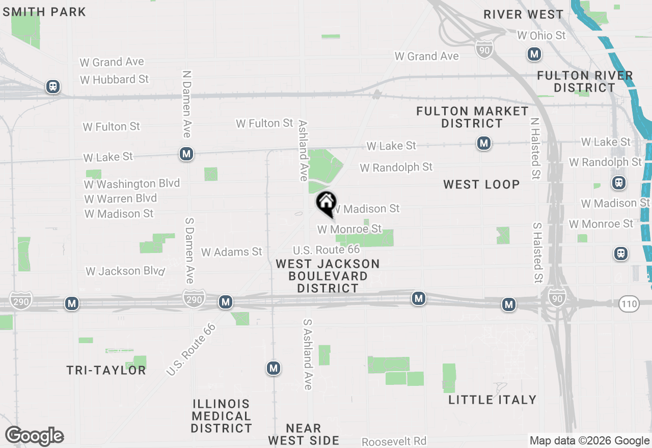 Map of 1500 W Monroe Street #727, Chicago, IL 60607