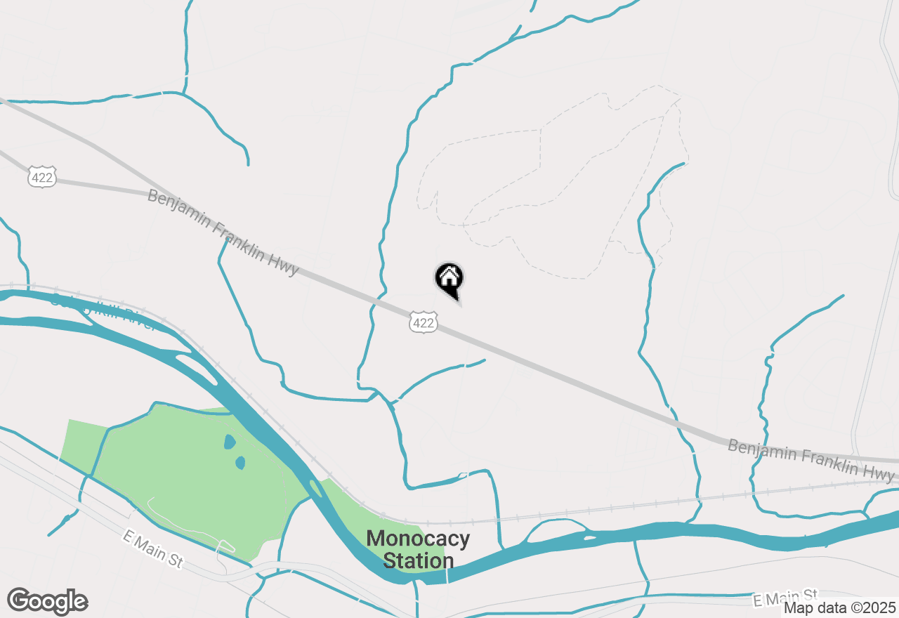 Map of 391 W Ben Franklin Highway, Douglassville, PA 19518