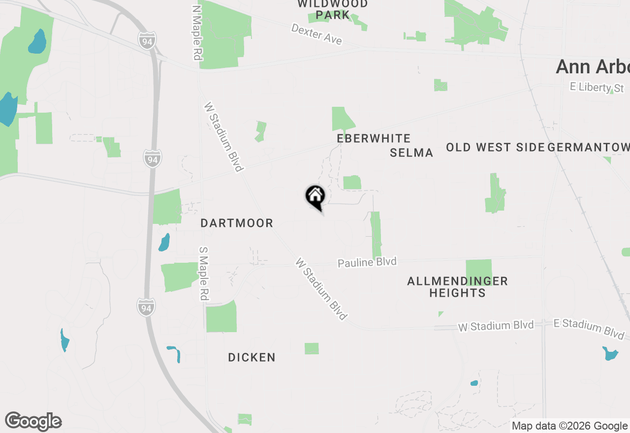 Map of 1712 Arbordale Street, Ann Arbor, MI 48103