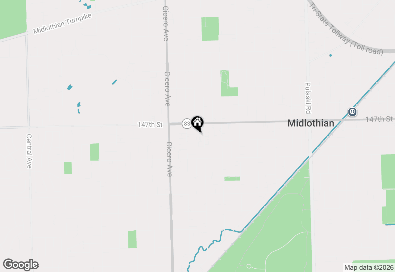 Map of 14762 Kenton Avenue, Midlothian, IL 60445