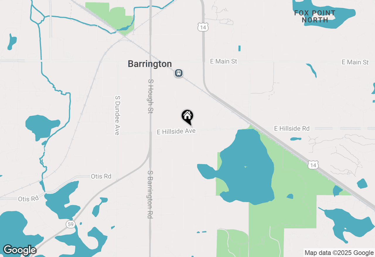 Map of 408 E Hillside Avenue, Barrington, IL 60010