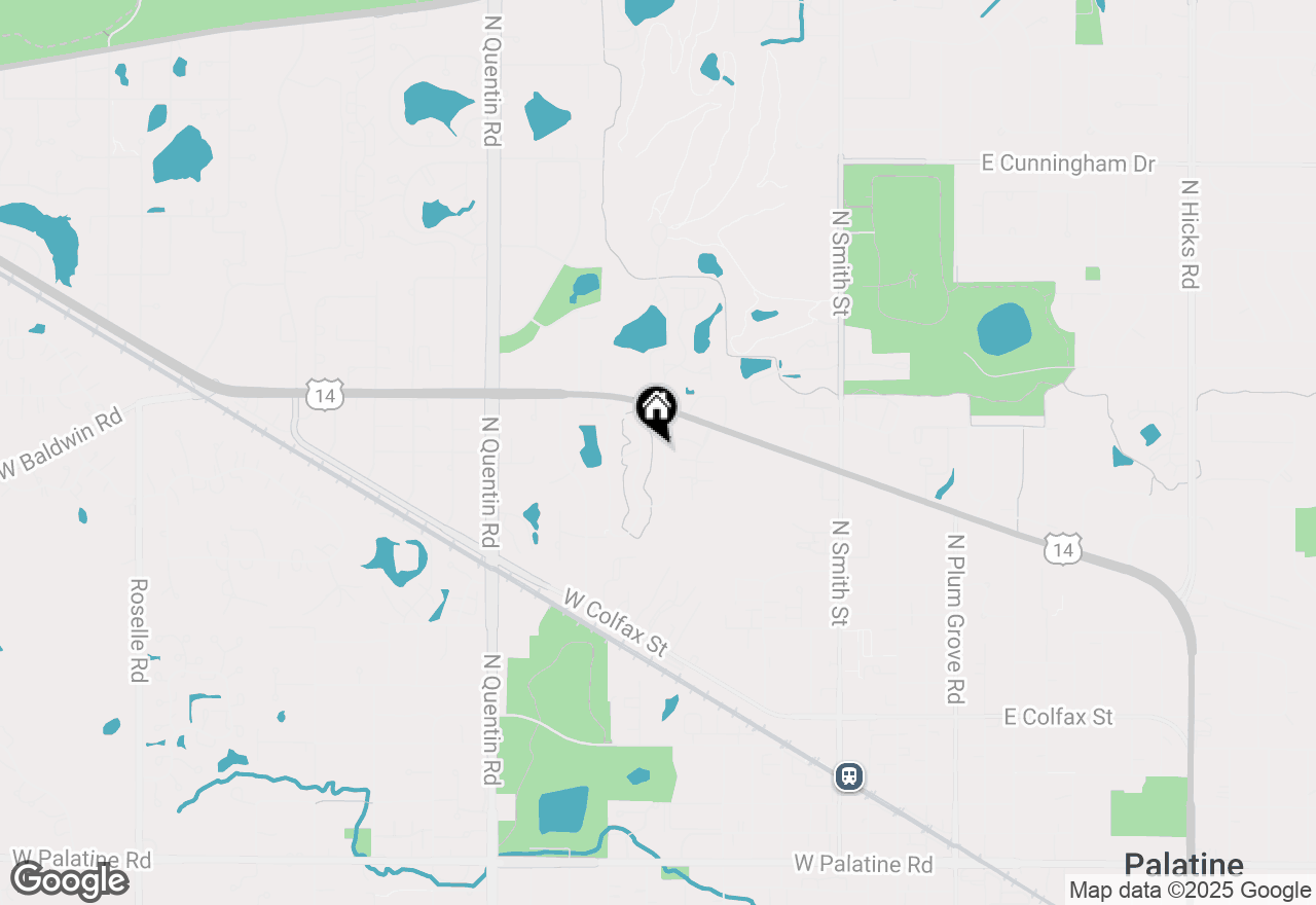 Map of 694 Charter Hall Drive, Palatine, IL 60067