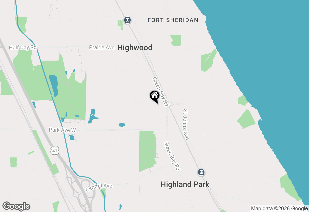 Map of 602 Vine Avenue, Highland Park, IL 60035