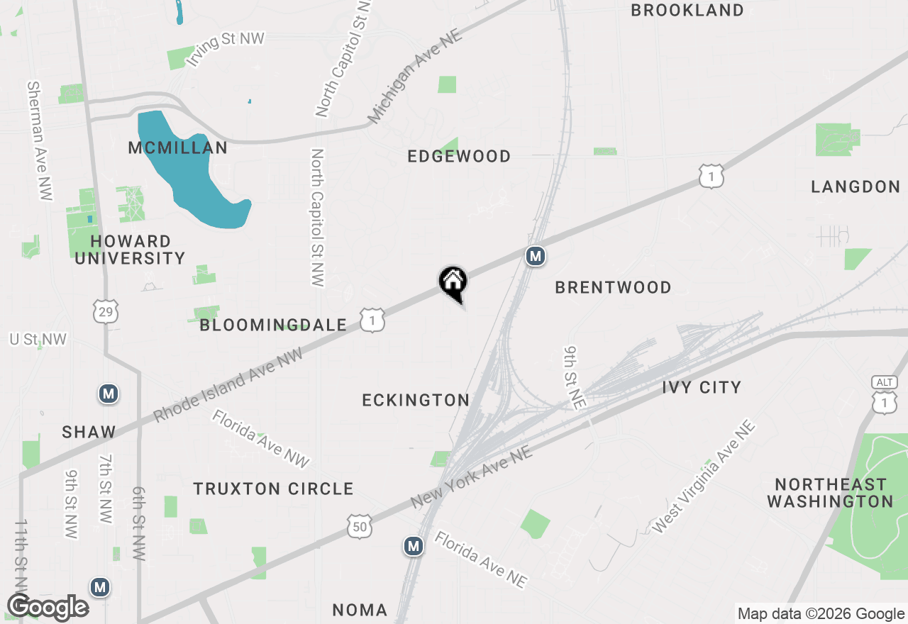 Map of 2100 4th Street Ne #1, Washington, DC 20002
