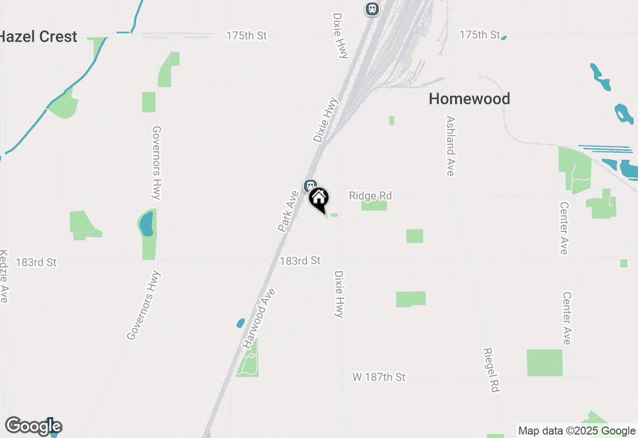 Map of 18134 Martin Avenue, Homewood, IL 60430