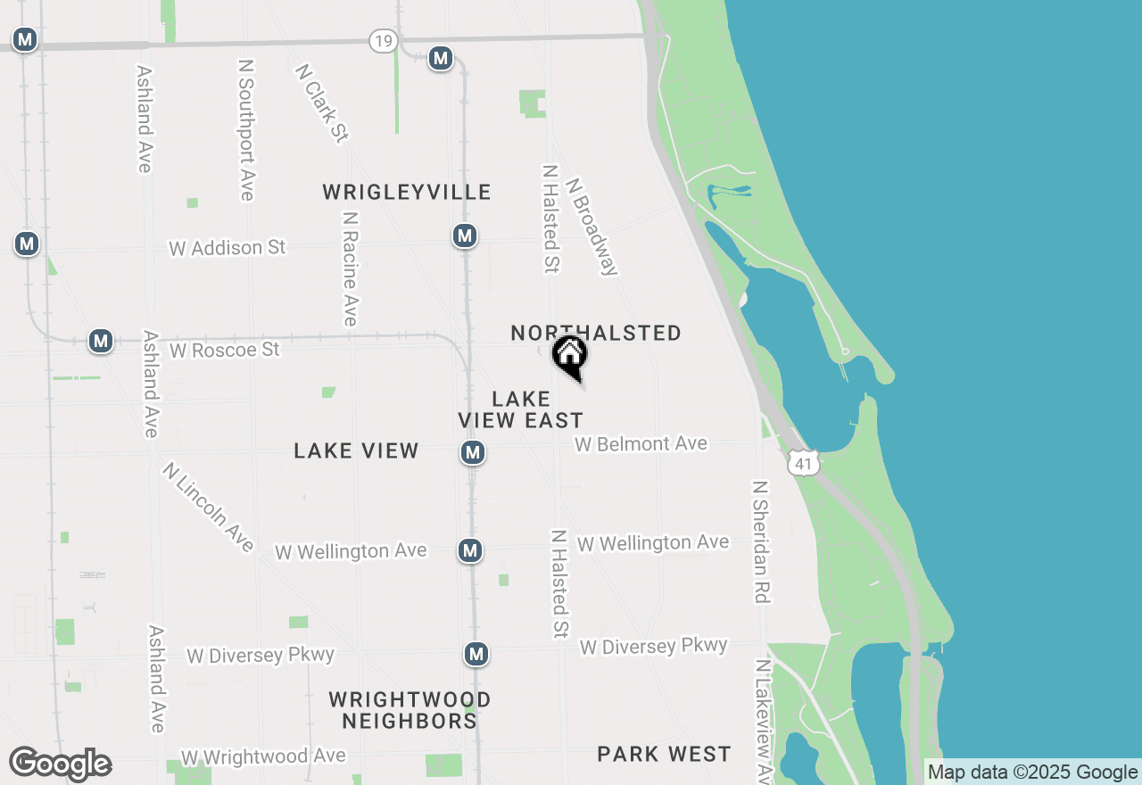 Map of 738 W Aldine Avenue #1E, Chicago, IL 60657