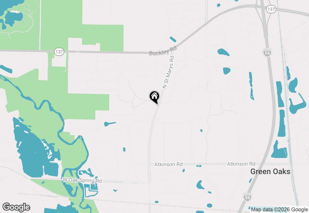 Map of 1543 N Saint Marys Road, Green Oaks, IL 60048