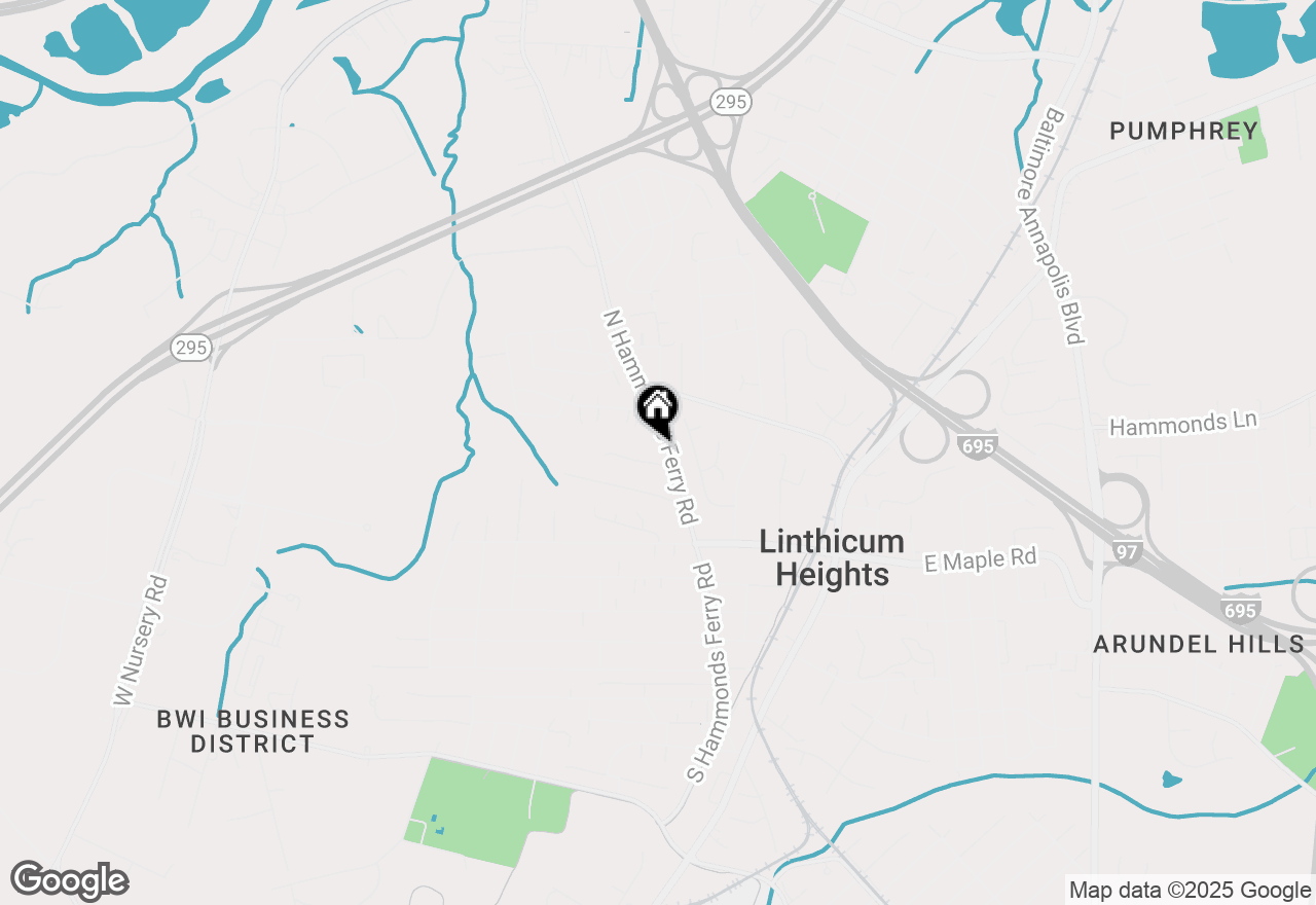 Map of 218 N Hammonds Ferry Road, Linthicum Heights, MD 21090