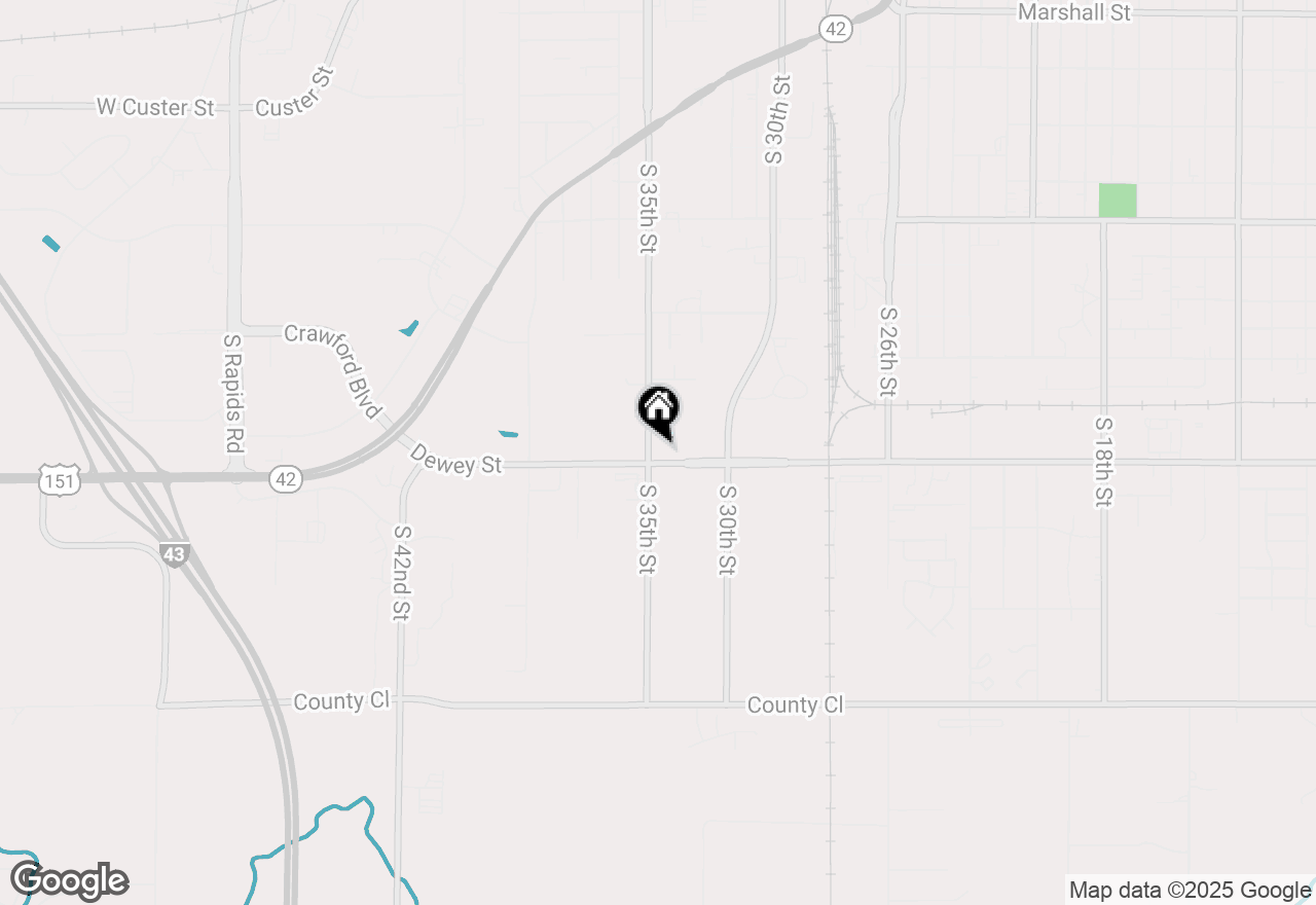 Map of 3420 Dewey St, Manitowoc, WI 54220