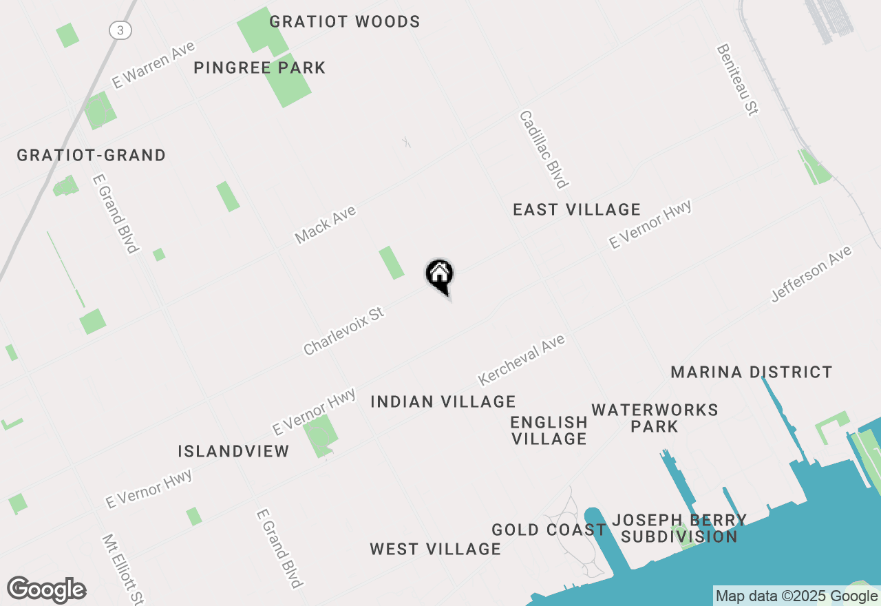 Map of 2517 Fischer Street, Detroit, MI 48214