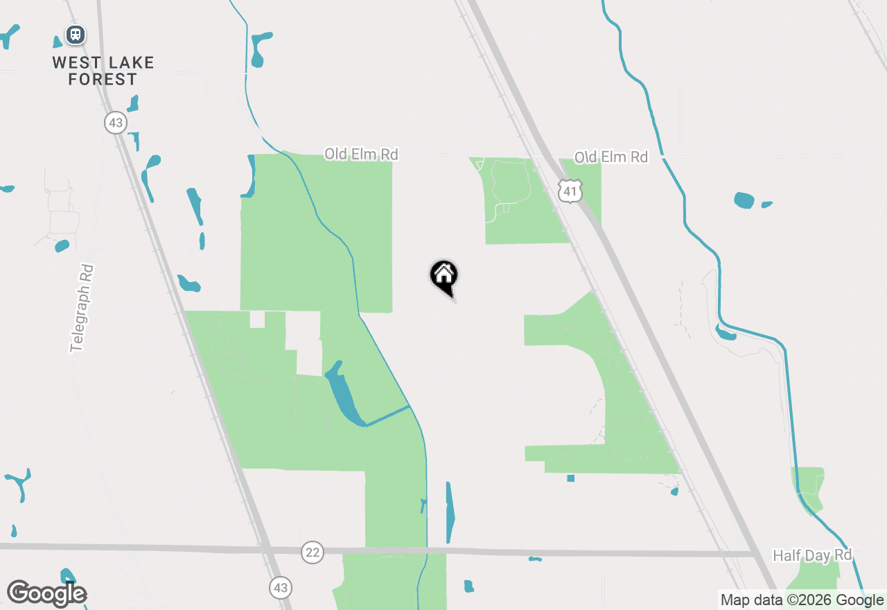 Map of 222 W Old Mill Road, Lake Forest, IL 60045