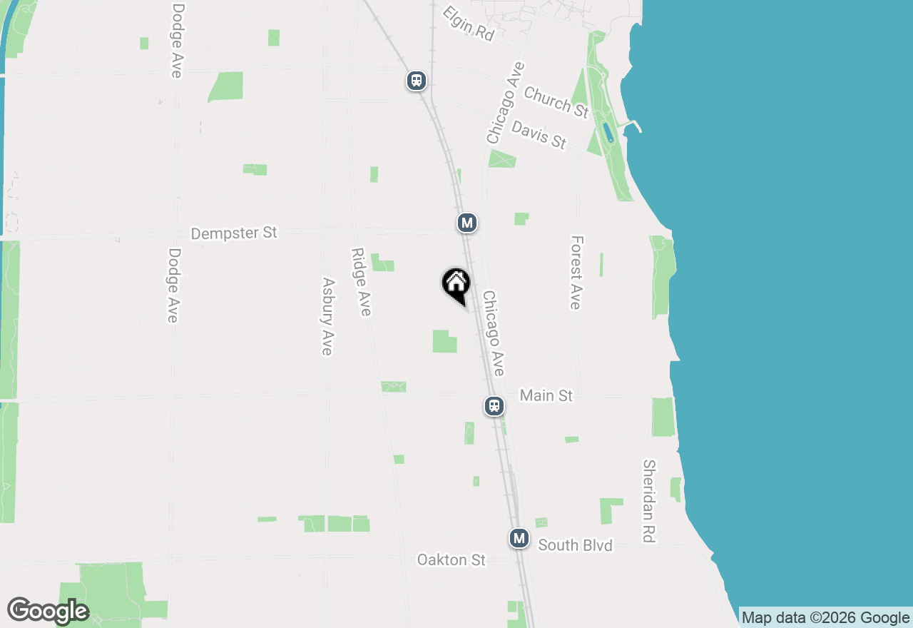 Map of 807 Greenleaf Street #2, Evanston, IL 60202