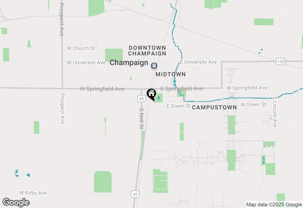 Map of 24 E Green Street, Champaign, IL 61820
