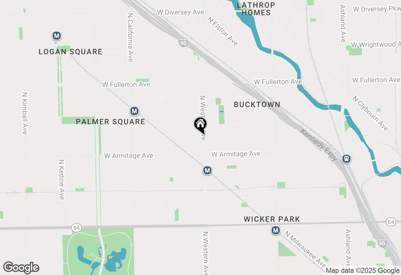 Map of 2058 N Western Avenue #301, Chicago, IL 60647