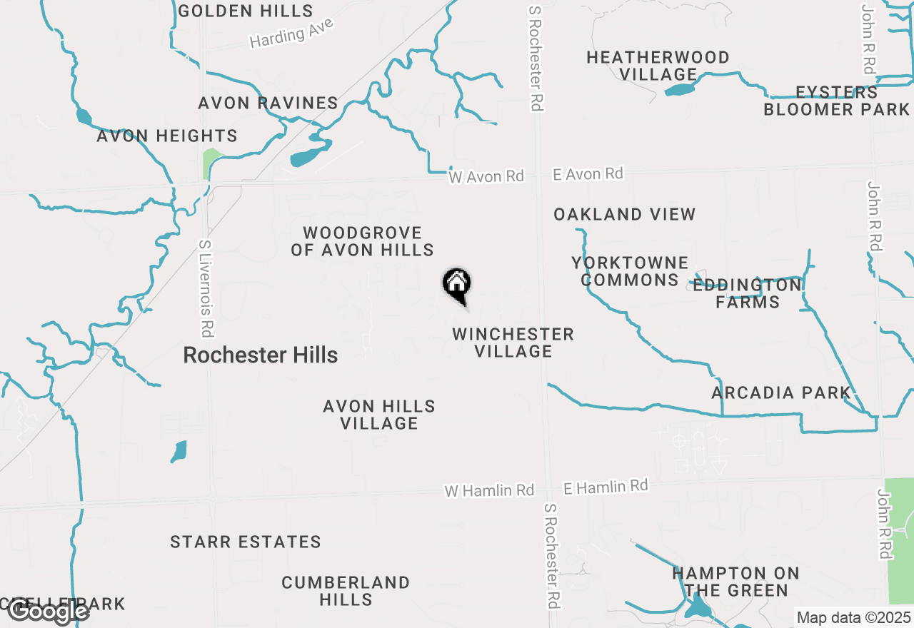 Map of 318 Meadow Bridge Drive, Rochester Hills, MI 48307