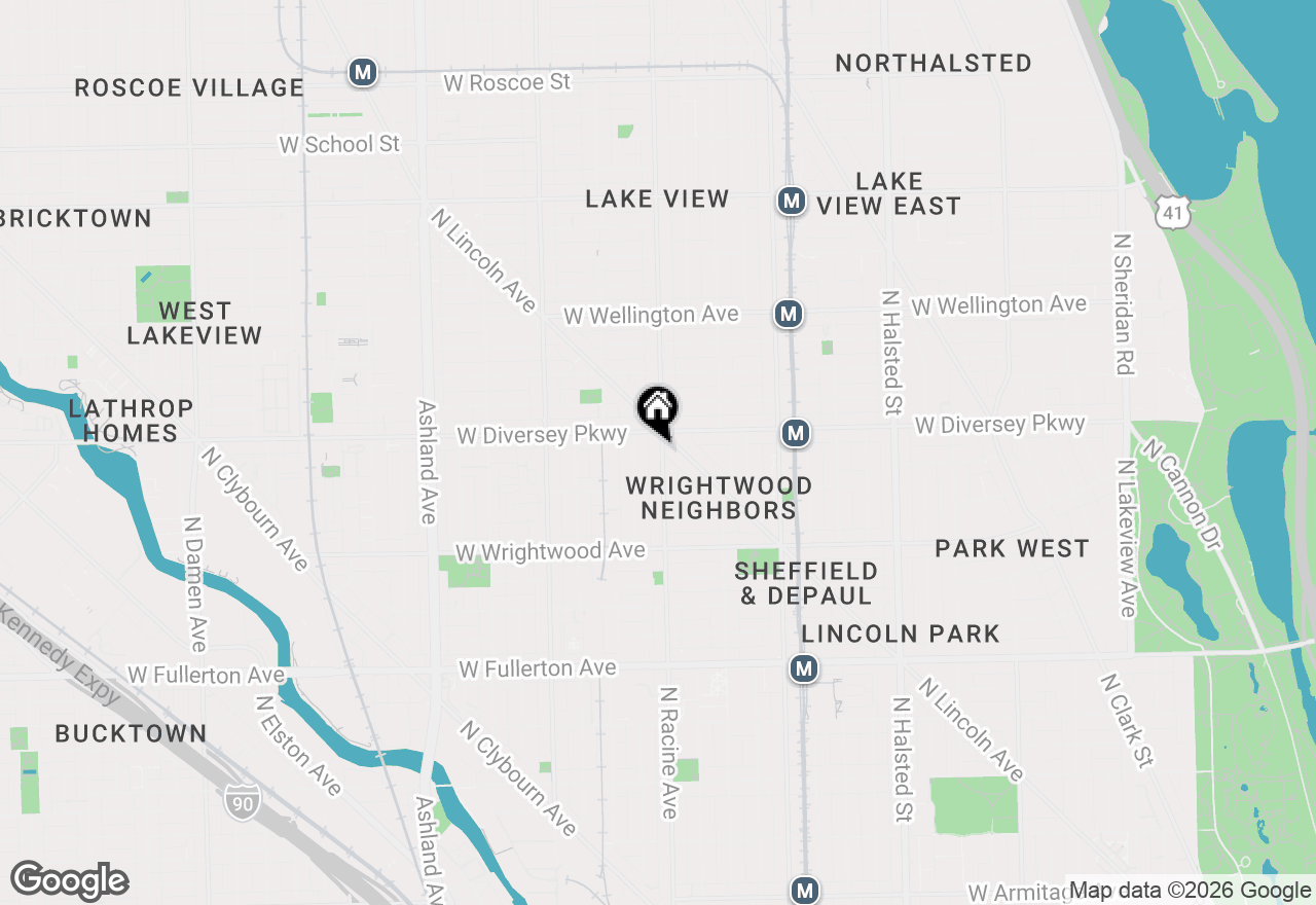 Map of 2738 N Racine Avenue #1W, Chicago, IL 60614