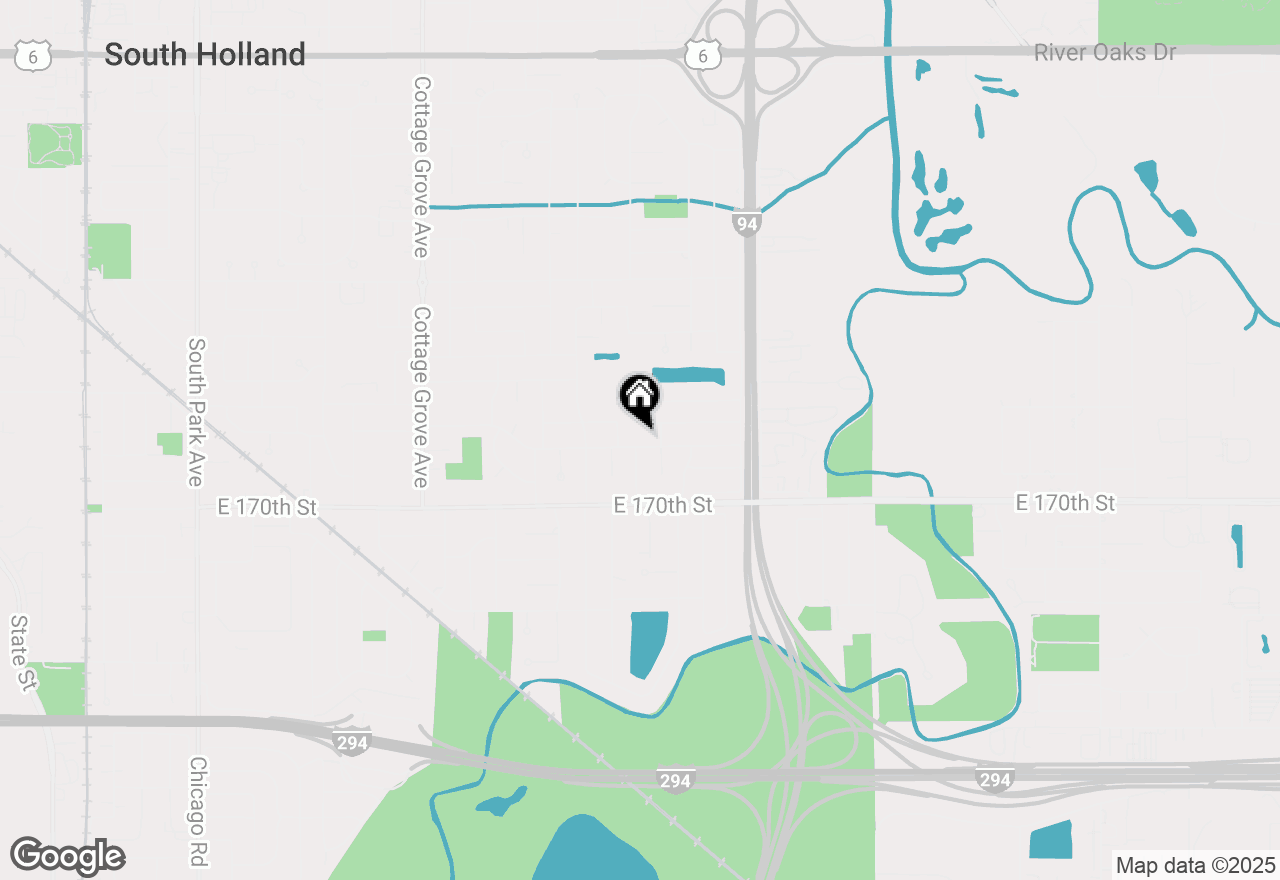 Map of 1158 E 169th Street, South Holland, IL 60473