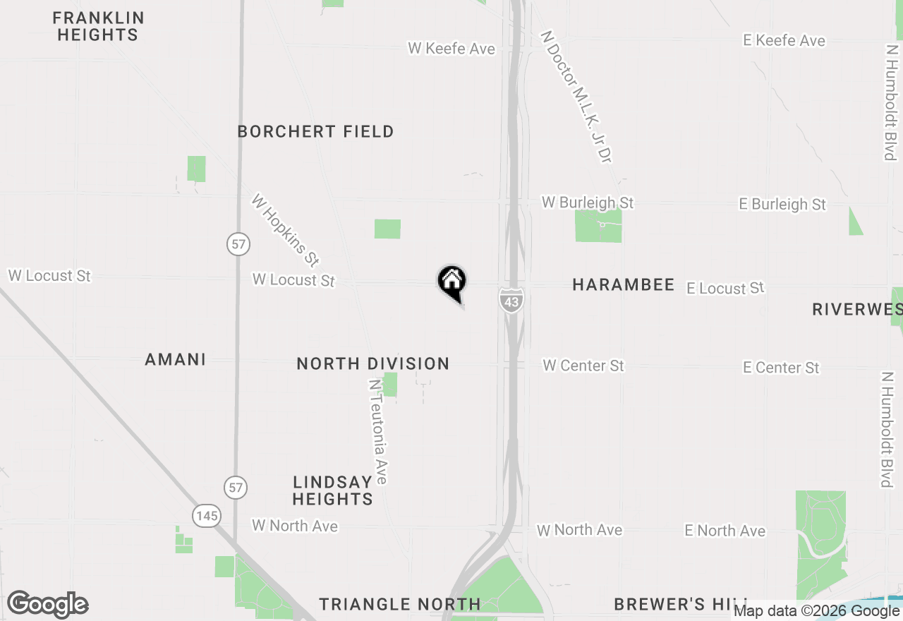 Map of 2821 N 10th St #2823, Milwaukee, WI 53206