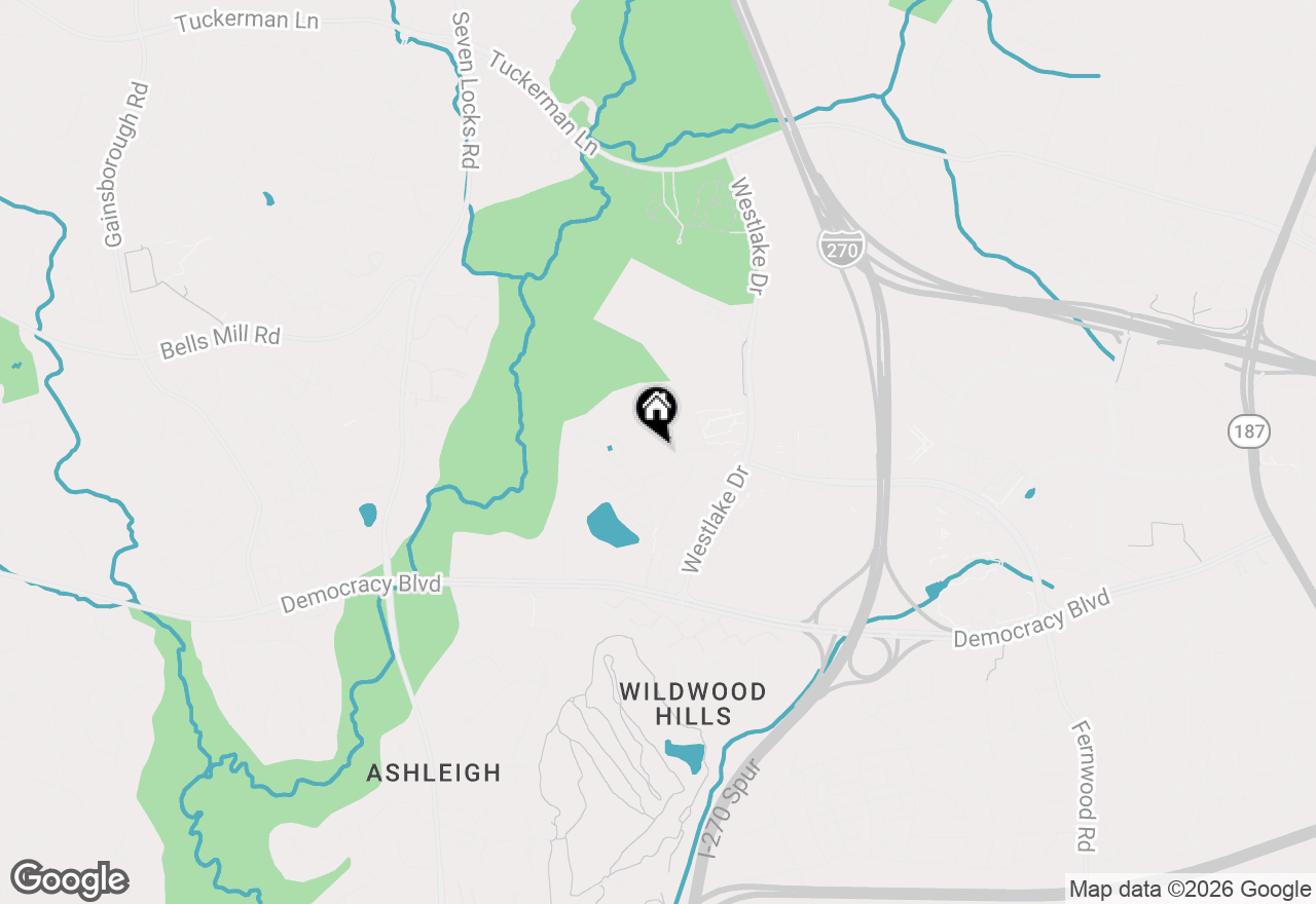 Map of 7401 Westlake Terrace #1203, Bethesda, MD 20817