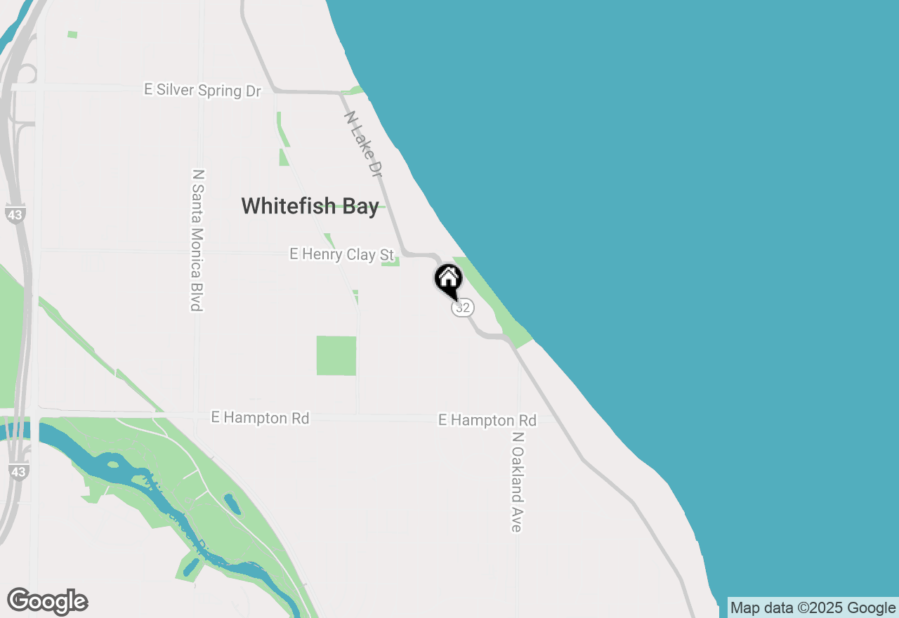 Map of 5050 N Larkin St, Whitefish Bay, WI 53217