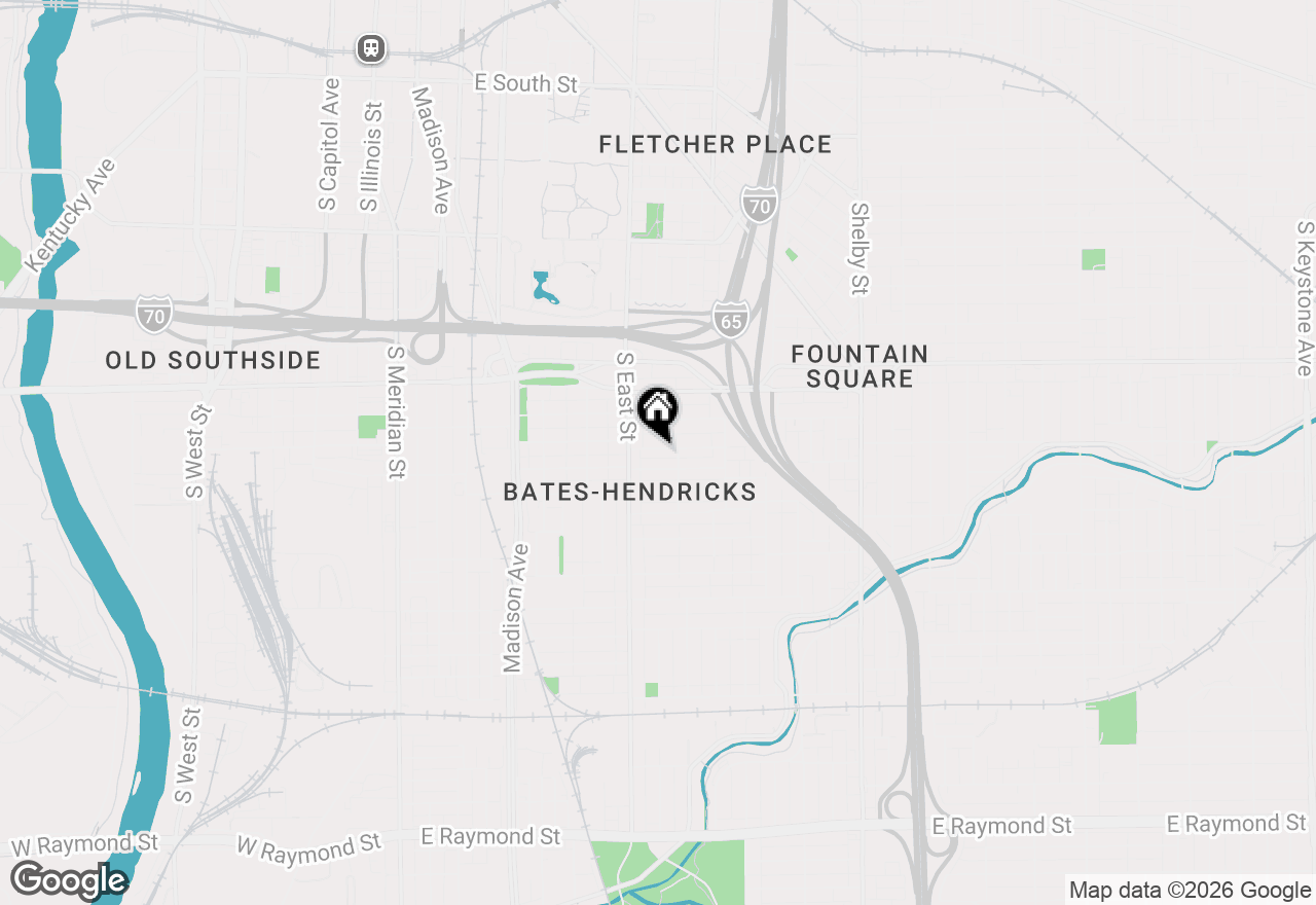 Map of 607 Orange Street, Indianapolis, IN 46203