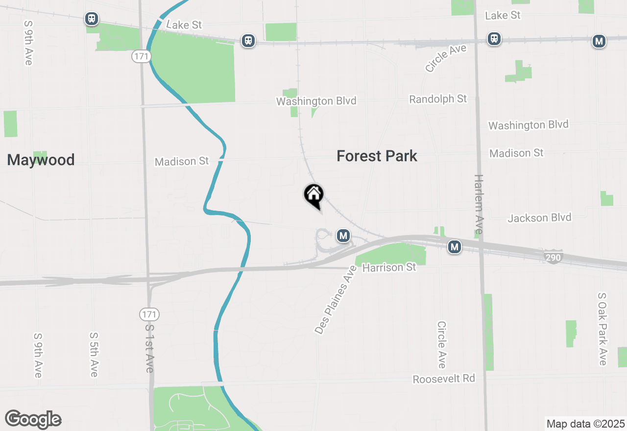 Map of 7757 Van Buren Street #502, Forest Park, IL 60130