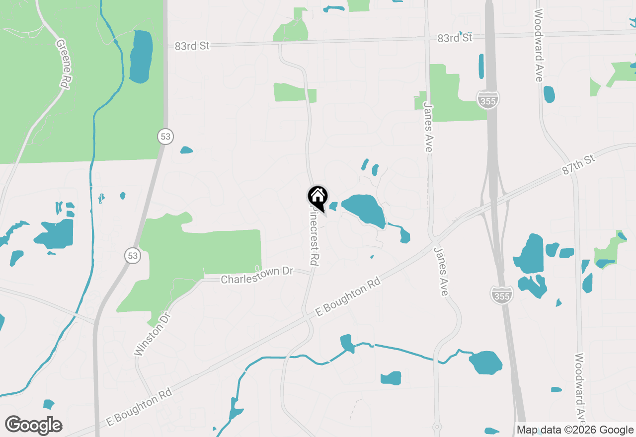 Map of 702 N Pinecrest Road, Bolingbrook, IL 60440