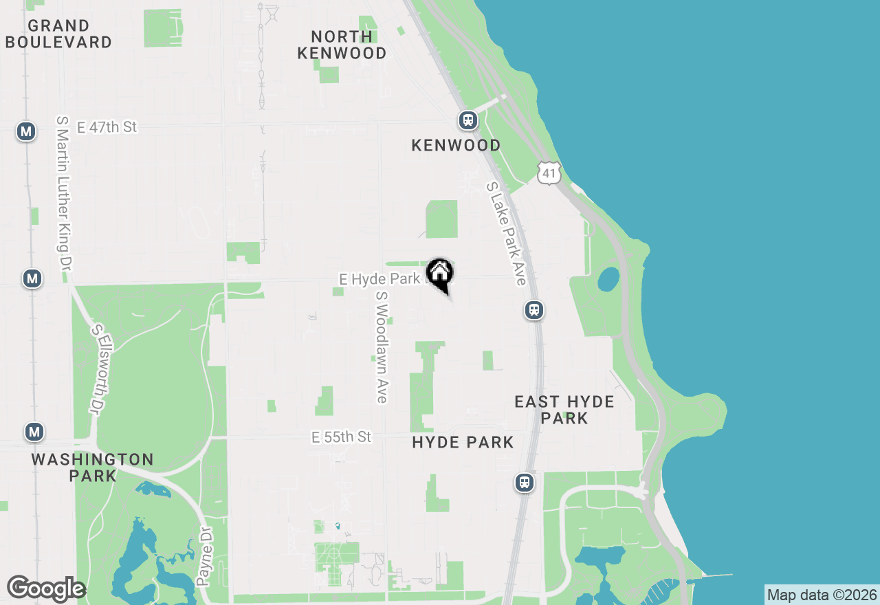 Map of 5135 S Kenwood Avenue #502, Chicago, IL 60615