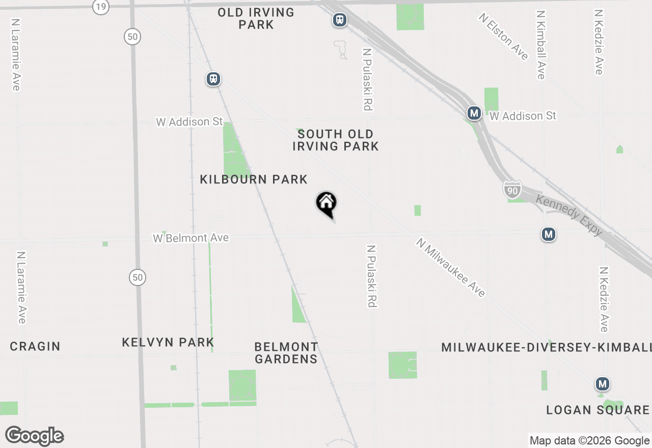 Map of 4133 W Melrose Street, Chicago, IL 60641