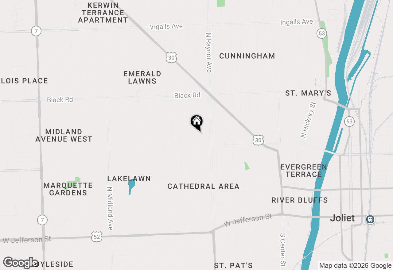 Map of 514 N Prairie Avenue, Joliet, IL 60435