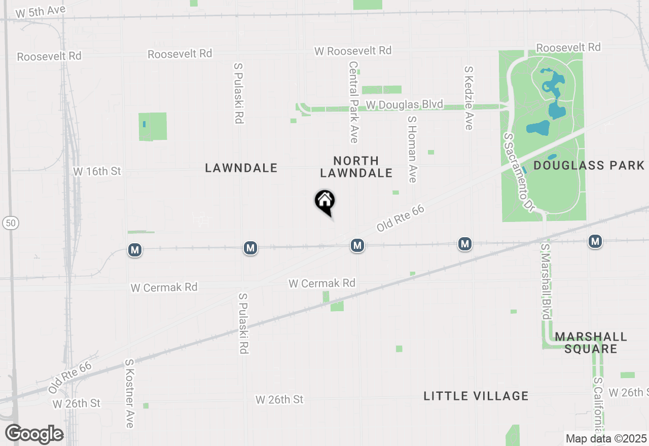 Map of 1856 S Lawndale Avenue, Chicago, IL 60623