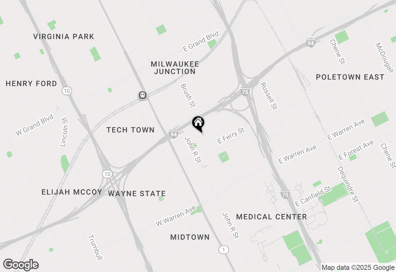 Map of 275 E Palmer Street, Detroit, MI 48202