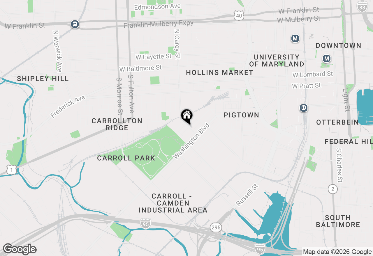Map of 1307 Glyndon Avenue, Baltimore, MD 21223