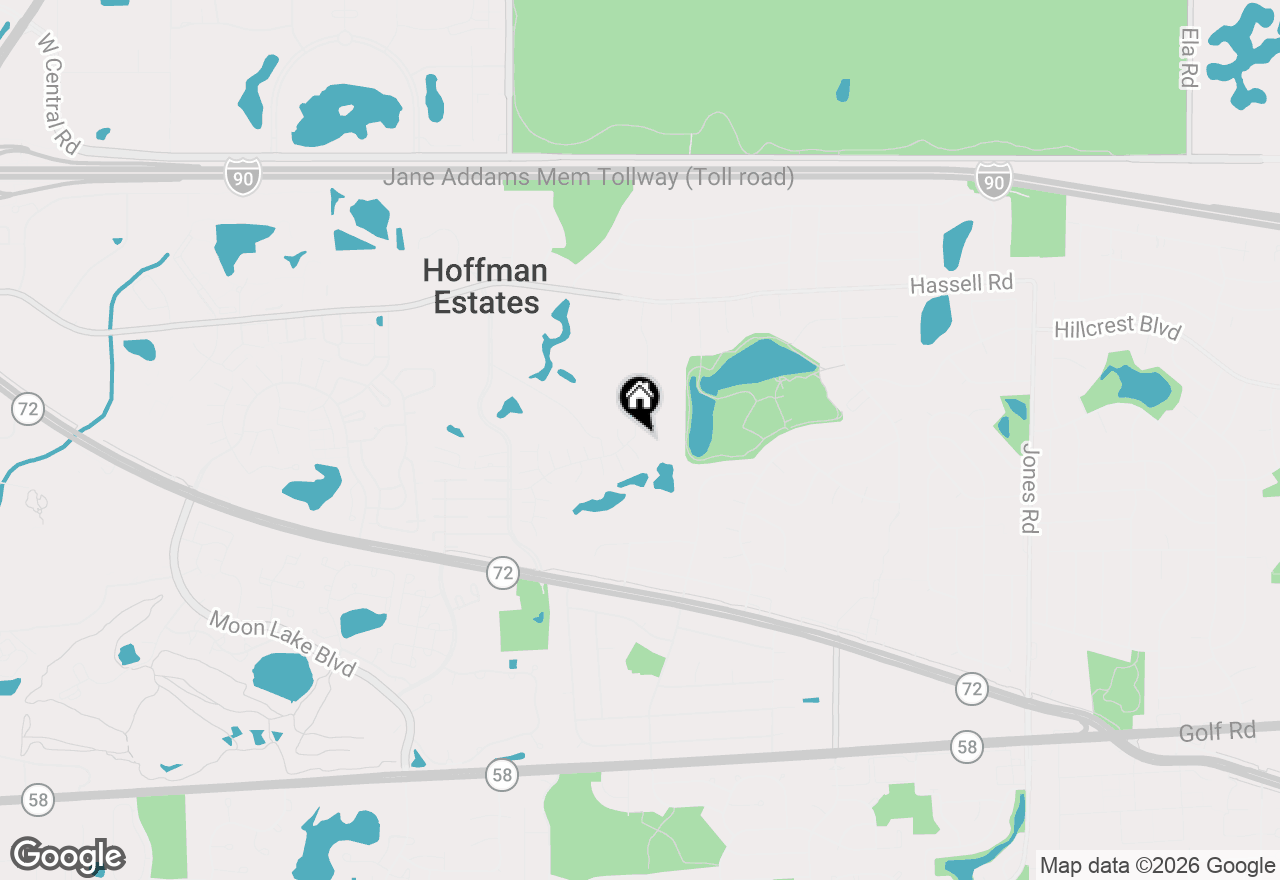 Map of 1438 Della Drive, Hoffman Estates, IL 60169