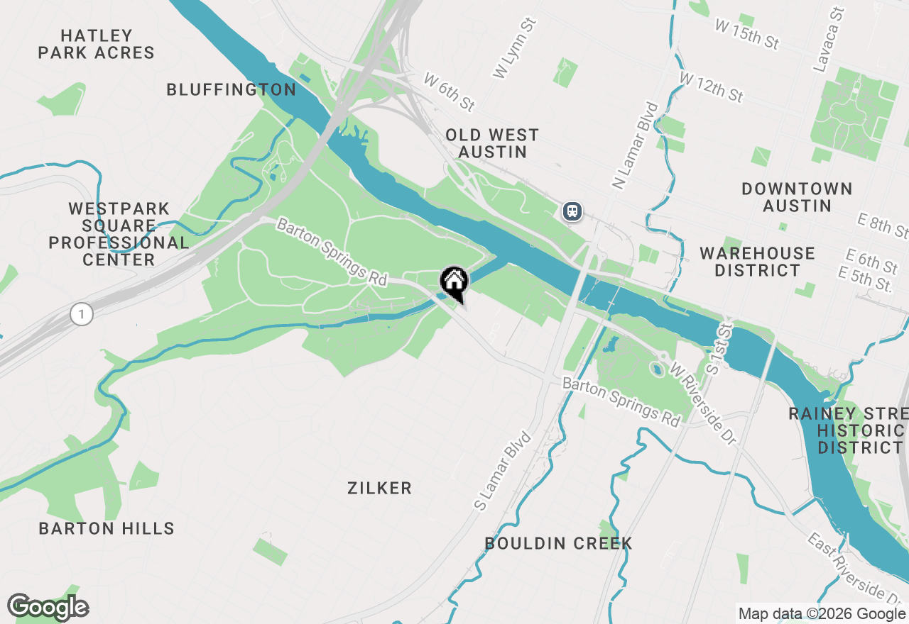 Map of 1900 Barton Springs Rd #5001, Austin, TX 78704
