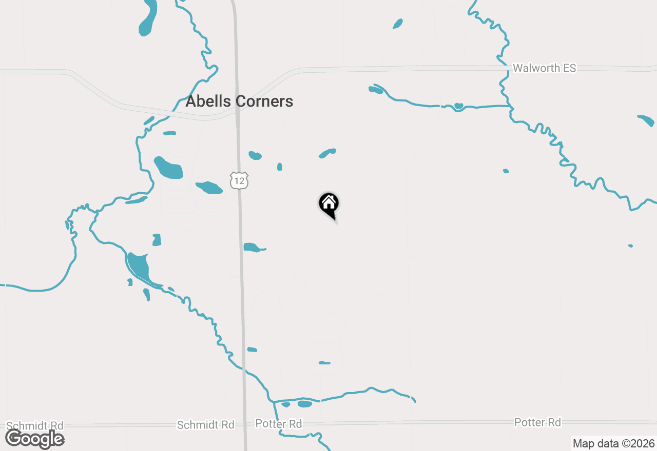 Map of W4736 Pebble Dr, Elkhorn, WI 53121