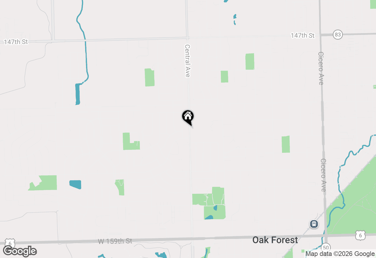 Map of 15218 Central Avenue, Oak Forest, IL 60452