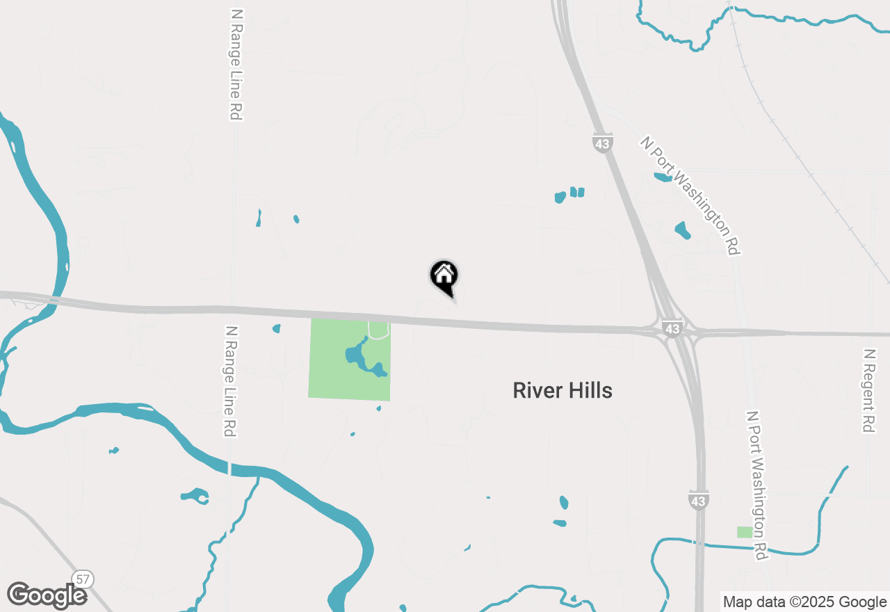 Map of 1718 N River Cir, River Hills, WI 53217