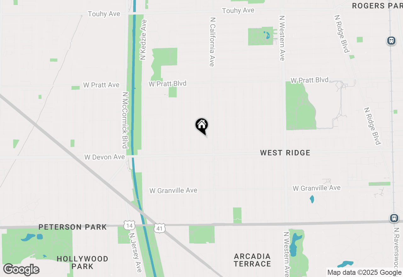 Map of 2843 W Arthur Avenue #1E, Chicago, IL 60645