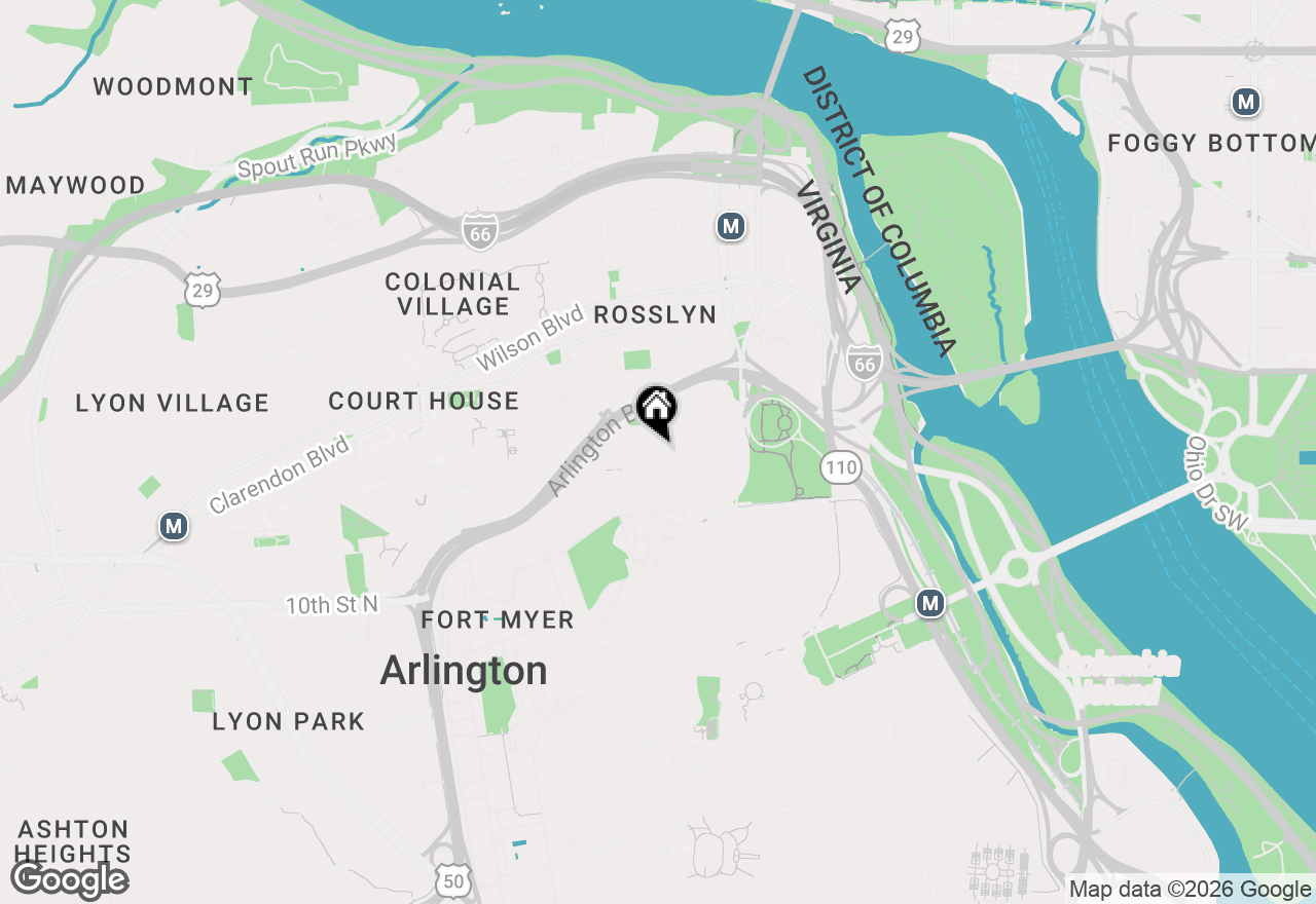 Map of 1307 N Ode Street #424, Arlington, VA 22209