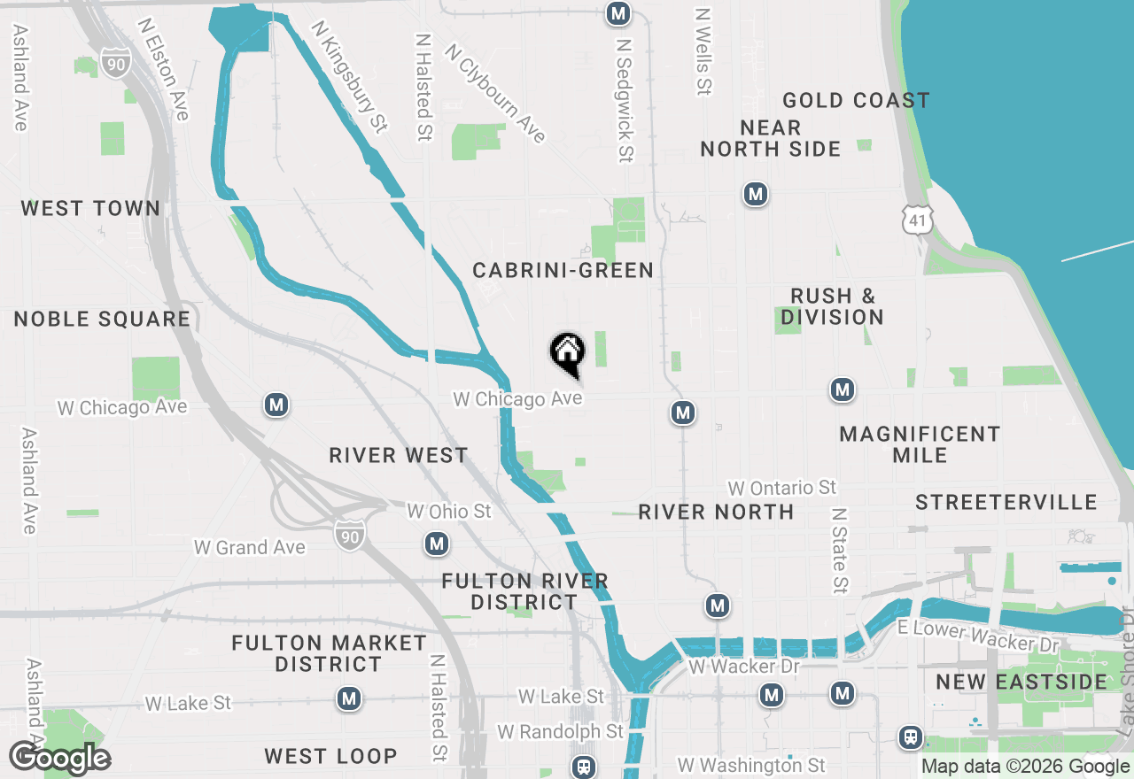 Map of 808 N Cleveland Avenue #2205, Chicago, IL 60610