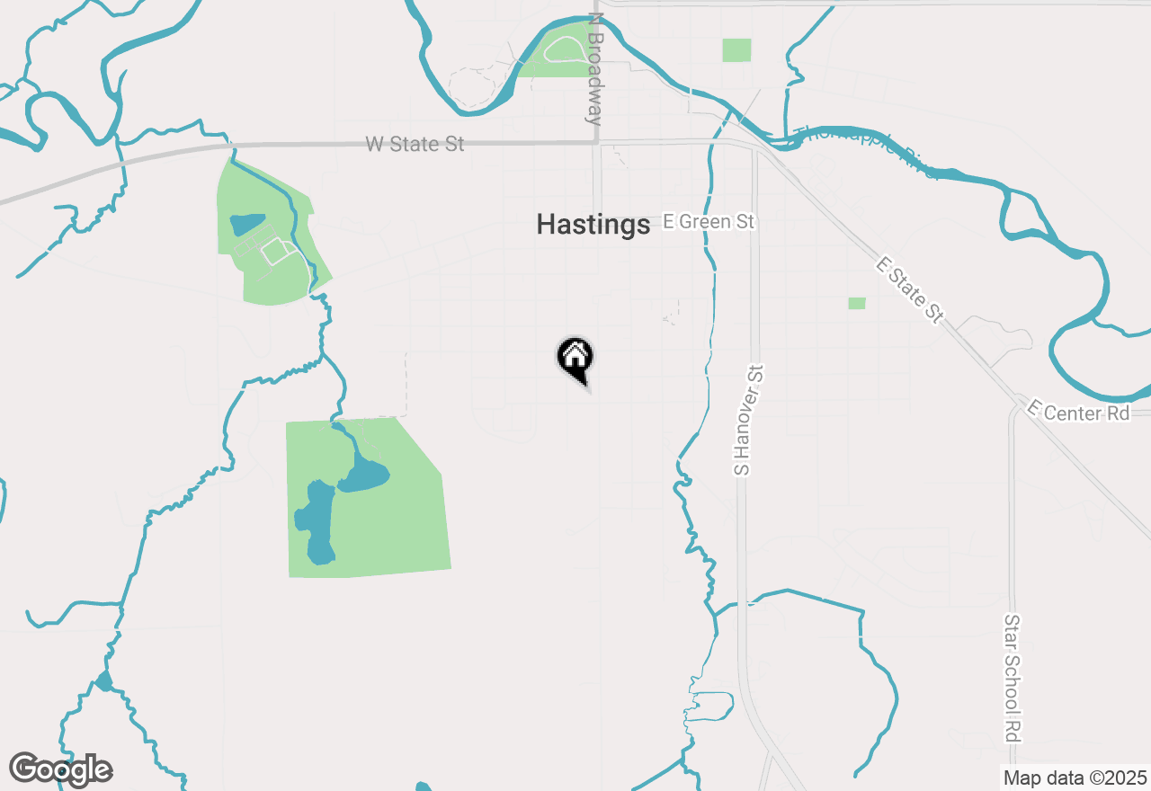 Map of 331 W South Street, Hastings, MI 49058