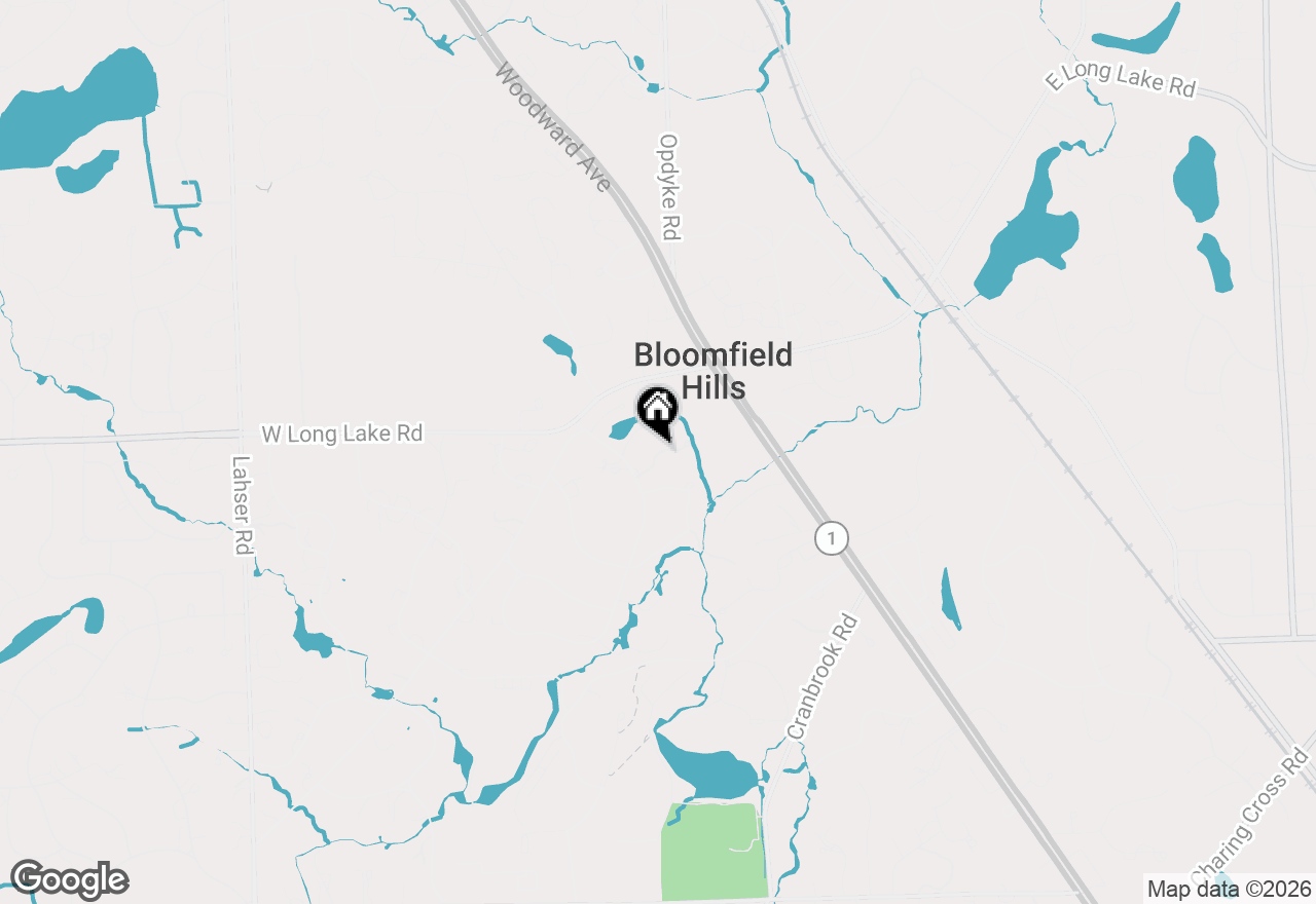 Map of 229 Barden Road, Bloomfield Hills, MI 48304