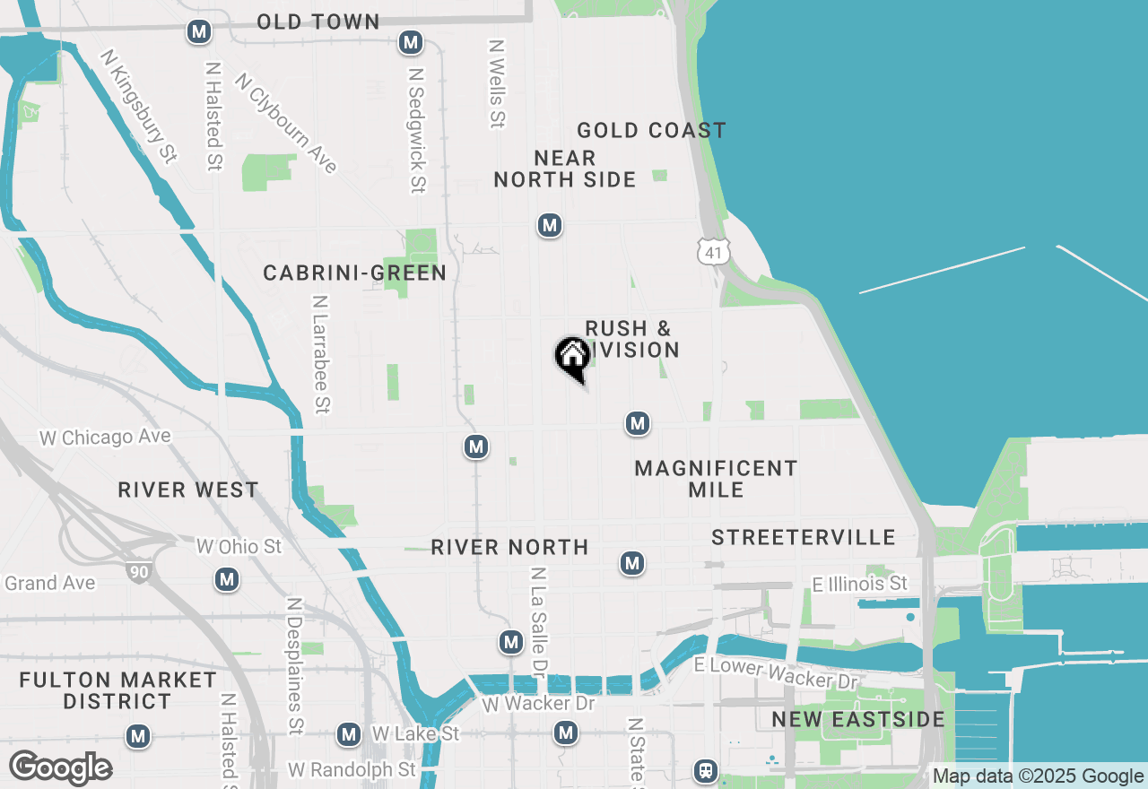 Map of 77 W Chestnut Street #2B, Chicago, IL 60610